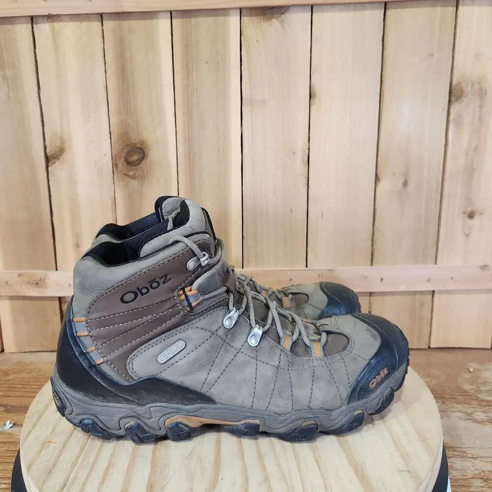 Oboz Bridger Mid Hiking Boots Mens 12 Brown Waterproof Winter Snow Outdoor Ankle